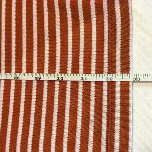 π₯ Fossil Addison burnt Orange Stripe knit Dress Size medium casual school summer - Picture 10 of 13